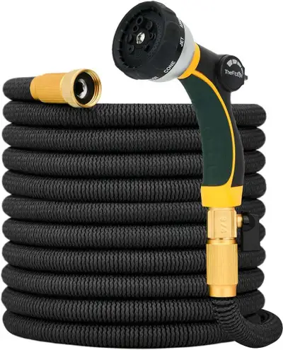 EXCLUSIVE DEAL TODAY! Garden Hose 100FT - Strengthened Latex, Solid Metal Fittings, FREE Quick Delivery
