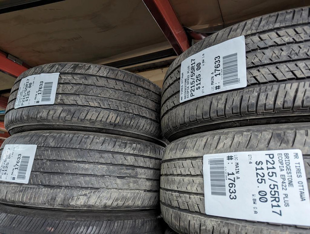 P215/55R17  215/55/17  BRIDGESTONE ECOPIA EP422 PLUS  ( all season summer tires ) TAG # 17633 in Tires & Rims in Ottawa