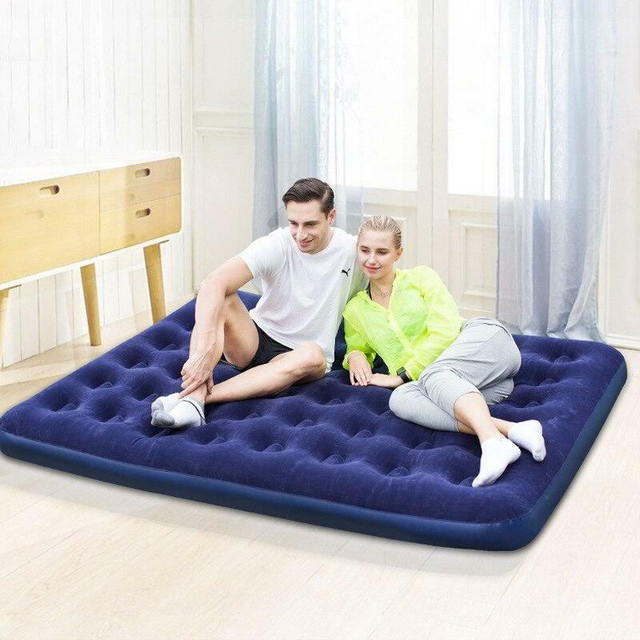 NEW CAMPING AIR MATTRESS DOUBLE AIR BED BLUE SPTY022 in Beds & Mattresses in Regina - Image 2