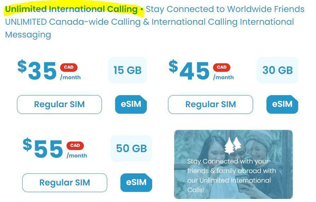 FREE Sim Card for  Mobile Plans with FREE calls to 30 countries - No Contract,  Unlimited Call - $35 and up monthly in Cell Phone Services in Edmonton Area - Image 2