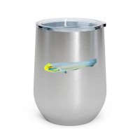 Marick Booster Yellow And White Fish 12Oz Insulated Wine Tumbler
