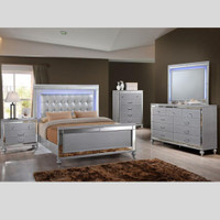 LED Bedroom Set in Silver on Sale !!!!