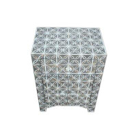 Lavish Touch Lavish Touch Classon Side Table - Mother Of Pearl Inlay