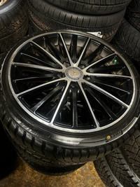 SET OF FOUR 18 INCH OEM MERCEDES BENZ AMG WHEELS 5X112 !! MOUNTED WITH 225 / 40 R18 PIRELLI WINTER SOTTOZERO RFT TIRES !