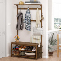 Rebrilliant Schwager Hall Tree 39.3'' Wide with Bench and Shoe Storage
