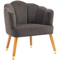 MODERN ACCENT CHAIRS WITH CUSHIONED SEAT, UPHOLSTERED VELVET ARMCHAIR FOR BEDROOM