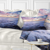 Made in Canada - East Urban Home Beach Long Exposure Twilight Sea Rocks Lumbar Pillow