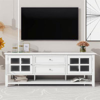 Winston Porter TV Stand for TVs up to 60", Entertainment Center with Multifunctional Storage Space, TV Cabinet-21.7" H x