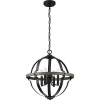 Ophelia & Co. 4-Light Matte Black Farmhouse Sphere Pendant Hanging Light