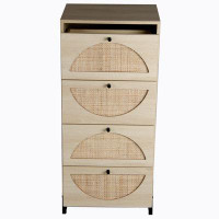 Bay Isle Home™ Natural Rattan, Dresser with 4 Drawers, Suitable Diversified Storage