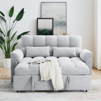 Latitude Run® Loveseats Sofa Bed with Pull-out Bed,Adjsutable Back