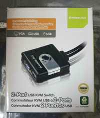 IOGEAR 2-Port USB KVM Switch GCS42UW6 VGA, PC, Mac Compatible