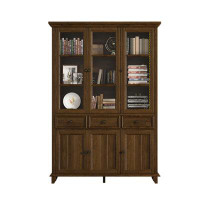 mengduolaitrading 82.6" H x 51.2" W Solid Wood Standard Bookcase