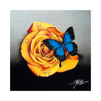 East Urban Home MGO93-Rose And Butterfly