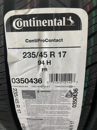 4 Brand New Continental ContiProContact 235/45R17 all season tires. $70 REBATE!!! *** WallToWallTires.com ***