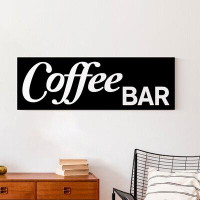 Ebern Designs «Coffee Bar», impression d'art textuel sur toile sans cadre