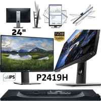 DELL P SERIES 24 SCREEN FULL HD LED-LIT WIDE 1920 X 1080 8MS MONITOR (P2419H) WITH LIFT TILT SWIVEL PIVOT STAND MONITOR