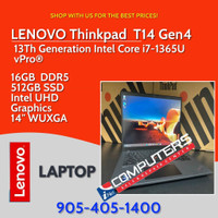 LenovoThinkpad T14 Gen4 i7-1365U vPro® 16 GB DDR5, 512 GB SSD PCIe, 14 WUXGA 3Year On Site NBD