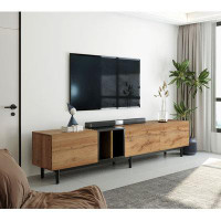 Latitude Run® TV Stand For 80" TV With 3 Doors, Media Console Table, Entertainment Centre With Large Storage Cabinet-18.