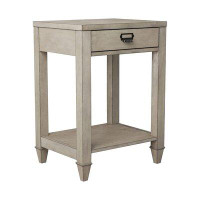 Gracie Oaks Solid Wood Sofa Side Table With Drawer And Storage Shelf