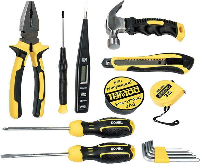 DOWELL® 15-PIECE HOUSEHOLD TOOL KIT WITH CLAW HAMMER, PRECISION SCREWDRIVER, AND MORE -- Only $19.95 per set! in Hand Tools - Image 4