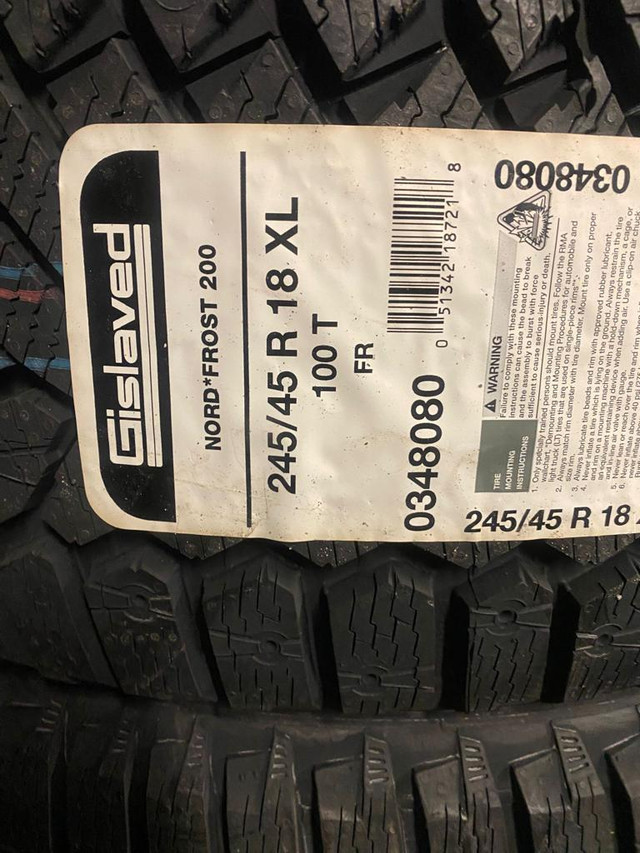 SET OF FOUR 245 / 45 R18 GISLAVED NORDFROST 200 WINTER ICE TIRES !! in Tires & Rims in Toronto (GTA) - Image 2