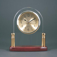 Charlton Home Ostilla Glass Desk Clock