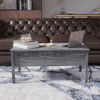 17 Stories [VIDEO provided]MDF Lift-Top Coffee Table with Storage For Living Room,Dark Grey Oak