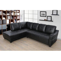 Lifestyle Furniture 96.2'' Wide Faux Leather Left Hand Facing Sofa & Chaise