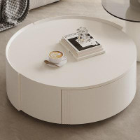 Orren Ellis Rock Panel Coffee Table Modern Simple Paint Tempered Edge Several