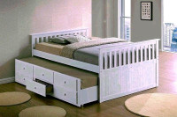 Hello Customers: Captain Trundle Beds on sale for $599 with storage and pull out trundle