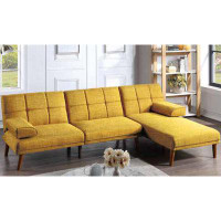 Hollywood Decor 48" Wide Right Hand Facing Sleeper Sofa and Chaise