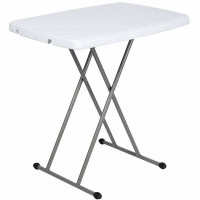 Wewdigi 30'' Plastic Rectangular Adjustable Folding Table