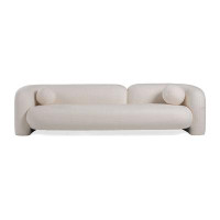 Wade Logan Auriyana Standard Off White Upholstered Sofa
