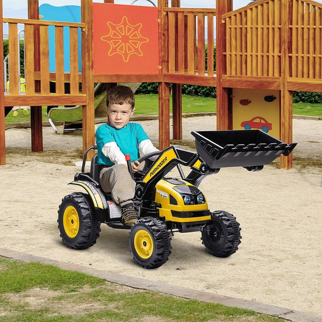 KIDS DIGGER RIDE ON EXCAVATOR 6V BATTERY POWERED DUAL-MOTOR CONSTRUCTION TRACTOR MUSIC HEADLIGHT MOVING FORWARD BACKWARD in Toys & Games - Image 4