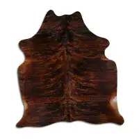 Foundry Select NATURAL HAIR ON Cowhide RUG BROWN BRINDLE 2 - 3 M GRADE A