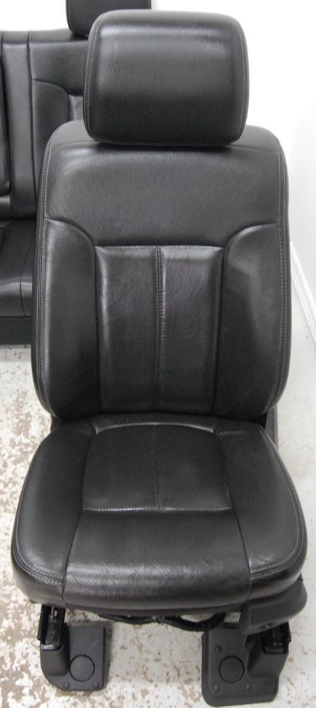 Ford F250 Superduty BLACK LEATHER Truck Seats Power Heated Cooled with Console in Other Parts & Accessories - Image 3