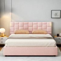Latitude Run® Upholstered Platform Bed With Height-adjustable Headboard, Under-bed Storage Space, Lights And Usb Ports