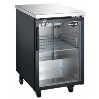 SABA One Glass-Door Back Bar Cooler Stainless Steel Undercounter Refrigerator