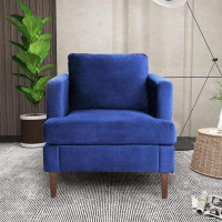 Ebern Designs Velvet Accent Sofa Chair