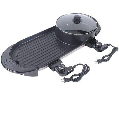 YXSUN YXSUN Non Stick Electric Grill 4.9" Smokeless Indoor Grill with Lid in Other