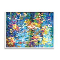 Stupell Industries Stupell Industries Colorful Reflections Lake Flowers Framed Giclee Art Design By Leon Devenice