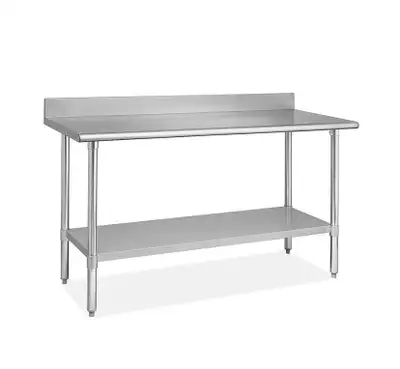 Stainless Steel Table with Knife Holder & Bottom Shelf