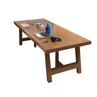Hokku Designs 70.87" Burlywood Rectangular Solid Wood Desk