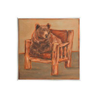Stupell Industries Bear in Rustic Chair Wall Plaque Art by Ethan Harper