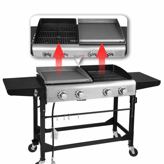 BBQ 4 Burner Gas Propane Grill Griddle Combo  Foldable - brand new - BARBEQUE - FREE SHIPPING in Other Business & Industrial - Image 2
