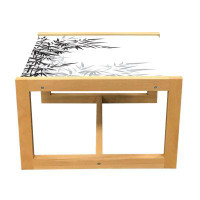 East Urban Home East Urban Home Bamboo Print Coffee Table, Bamboo Leaves On Clear Simple Background Organic Life Illustr