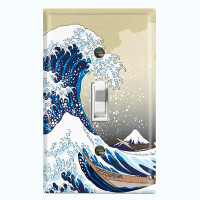 WorldAcc Blue Sea Waves Nature Themed 1 - Gang Wall Plate