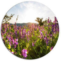 Made in Canada - Design Art 'Amazing Summer Pasture with Flowers' Photographic Print on Metal