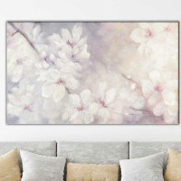 Made in Canada - Charlton Home Cherry Blossoms - Print on Canvas